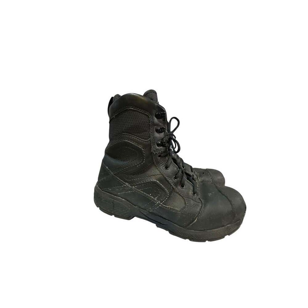 Red Wing Exos Mens US 10.5 Boots Black Leather Safety Toe Waterproof Distressed